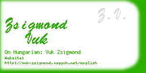 zsigmond vuk business card